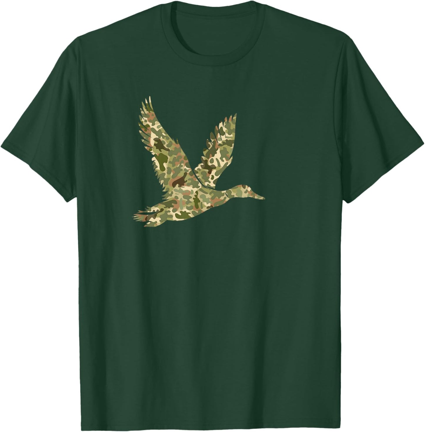 Southern Hunting Dog Duck Camo Vintage Hunter Gifts T-Shirt - T-Shirt | Forest