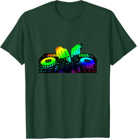 Disc Jockey Gift Turntable DJ T-Shirt - T-Shirt | Forest