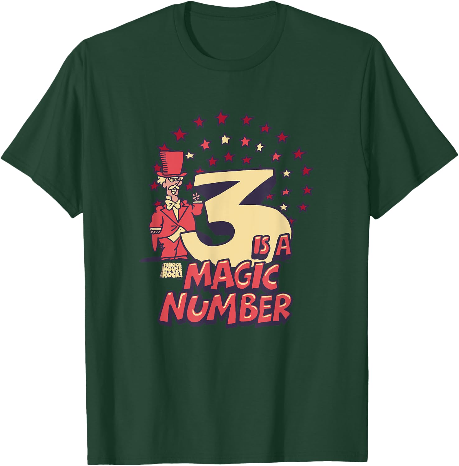 Ripple Junction x Schoolhouse Rock 3 is A Magic Number Math T-Shirt - T-Shirt | Forest