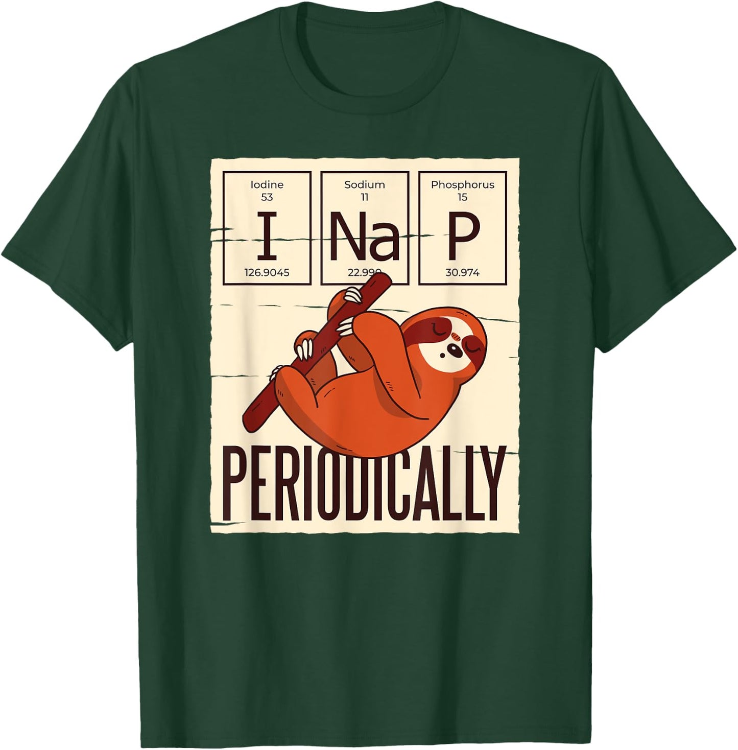 Funny Science Sloth Pajama for Sloth Lovers and Nerds T-Shirt - T-Shirt | Forest
