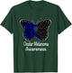 Ocular Melanoma Awareness Warrior Black & Blue Ribbon T-Shirt - T-Shirt | Forest