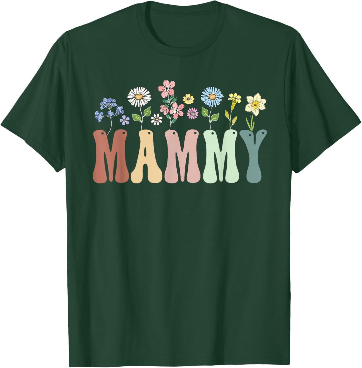 Mammy Gifts Women Wildflower Floral Design Mammy T-Shirt - T-Shirt | Forest