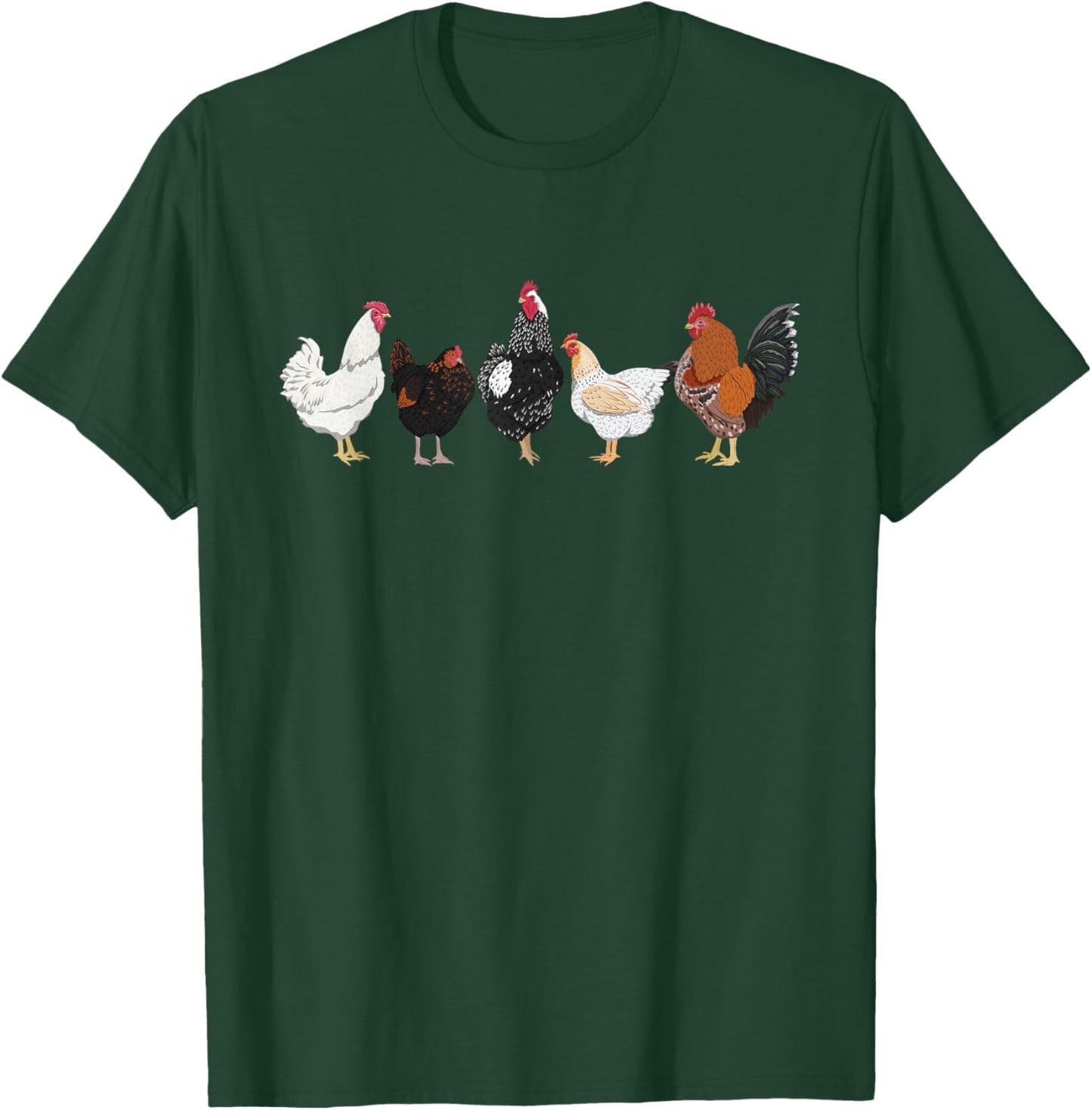Farm Chickens - Chicken Lover Poultry Owner Rancher Farmer T-Shirt - T-Shirt | Forest