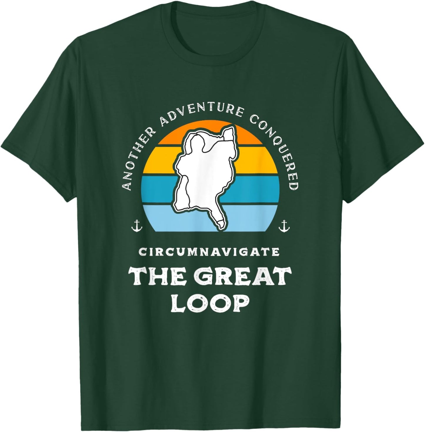 Great Loop Challenge Looper Adventure Conquered T-Shirt - T-Shirt | Forest