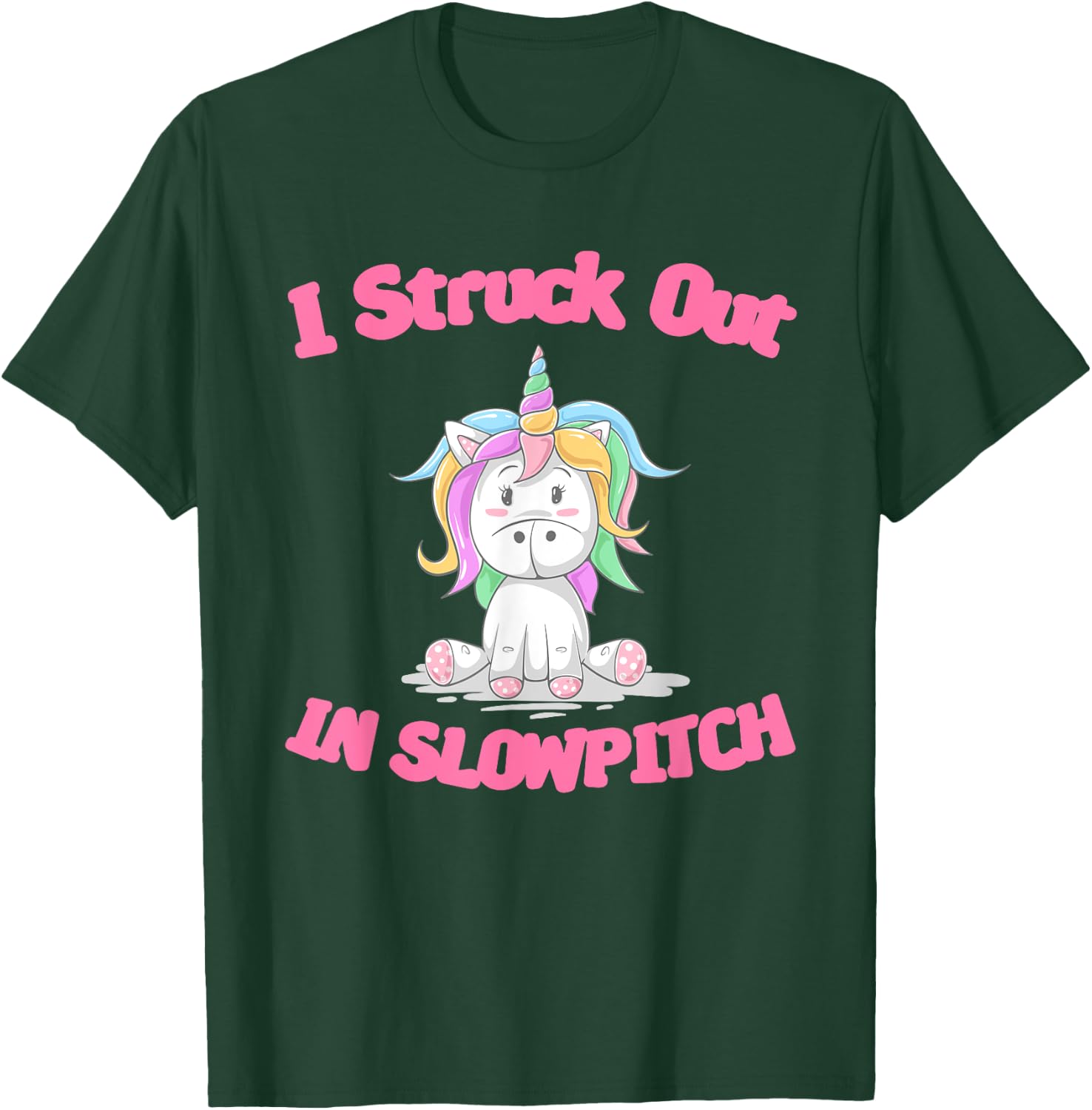 Funny Softball Gag I Struck Out in Slowpitch Embarassing T-Shirt - T-Shirt | Forest