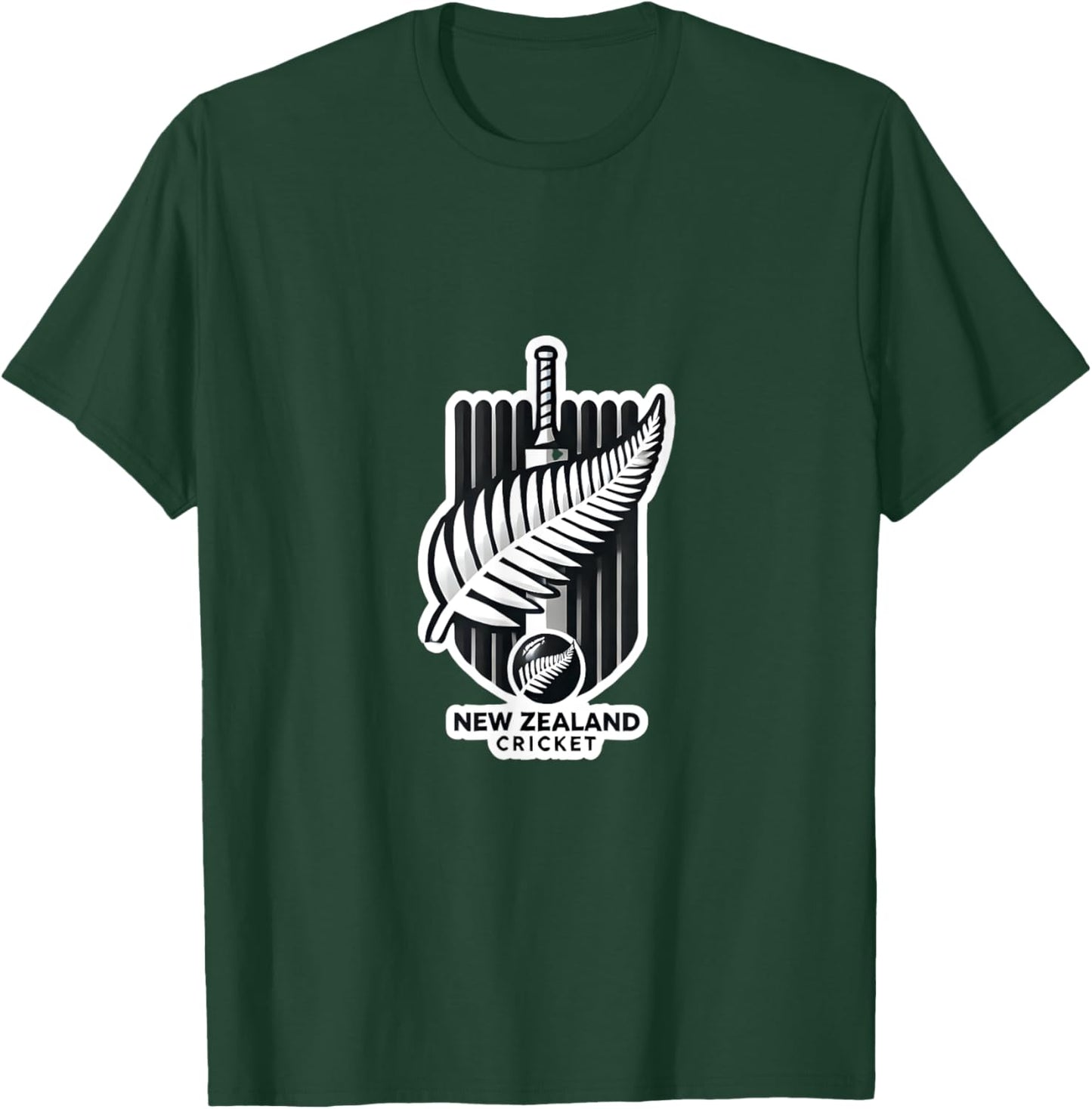 New Zealand Cricket: Celebrating the Spirit of the Black Cap T-Shirt - T-Shirt | Forest