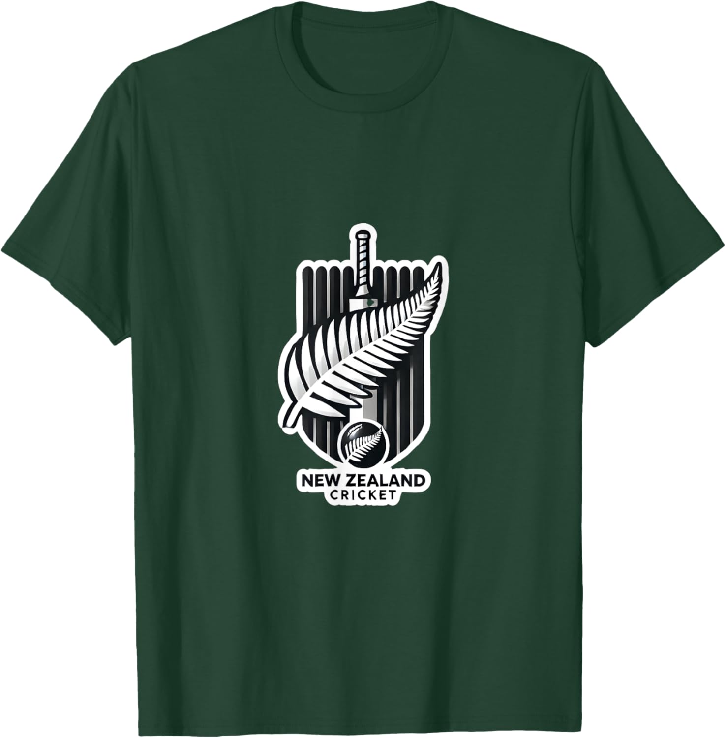 New Zealand Cricket: Celebrating the Spirit of the Black Cap T-Shirt - T-Shirt | Forest