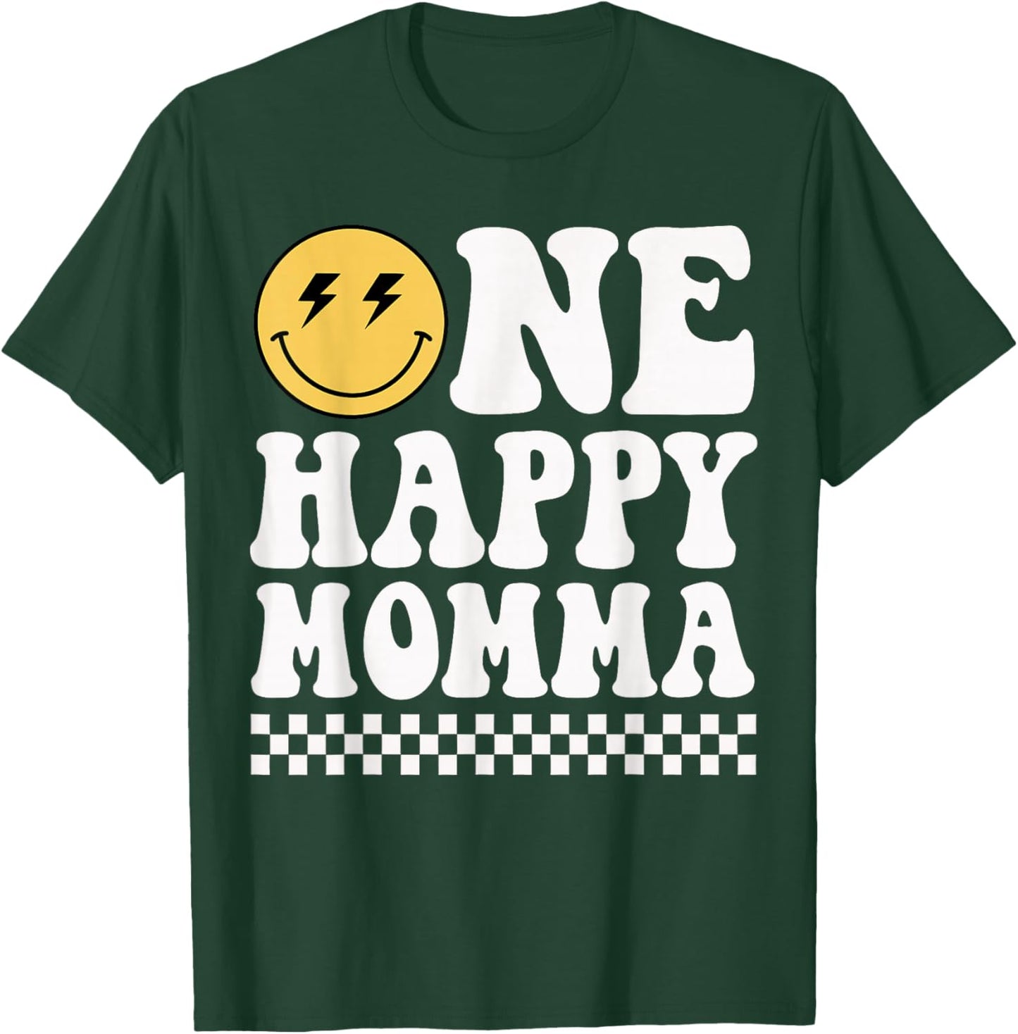 One Happy Dude Momma 1st Birthday Family Matching T-Shirt - T-Shirt | Forest