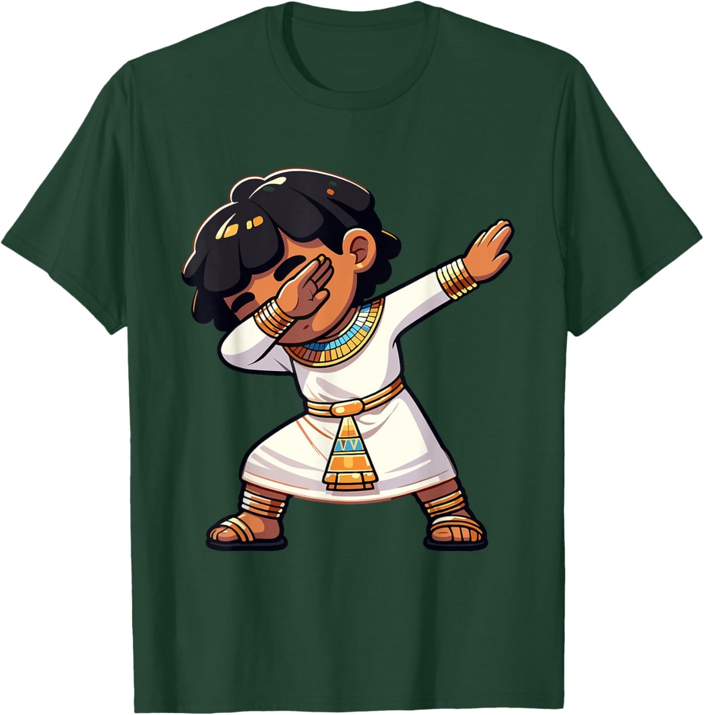 Boys Egyptian Dabbing Pharaoh Egyptian Clothing T-Shirt - T-Shirt | Forest