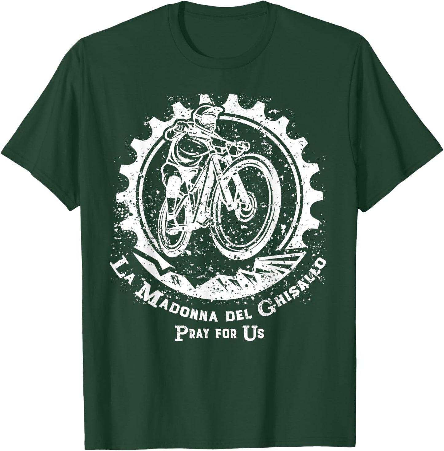 La Madonna del Ghisallo Mountain Biking Patron Saint Cycling T-Shirt - T-Shirt | Forest
