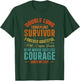 Double Lung Transplant Survivor Designs -Adults , Black, Small, Short Sleeve, Modern, Organ Donor Awareness, Inspirational Message T-Shirt - T-Shirt | Forest