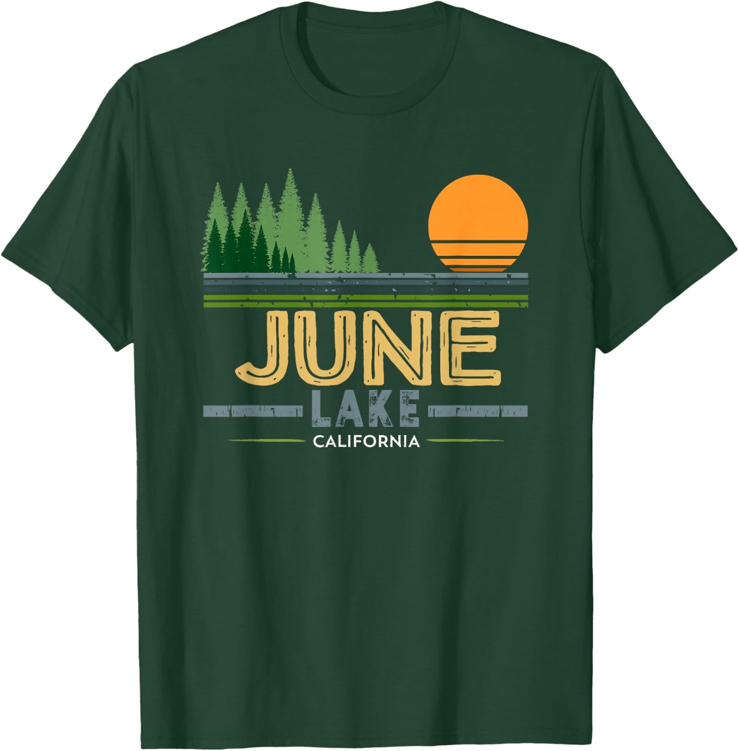 Vintage June Lake California T-Shirt - T-Shirt | Forest