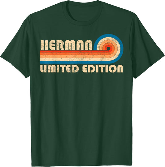 HERMAN First Name Funny Retro Vintage Birthday T-Shirt - T-Shirt | Forest