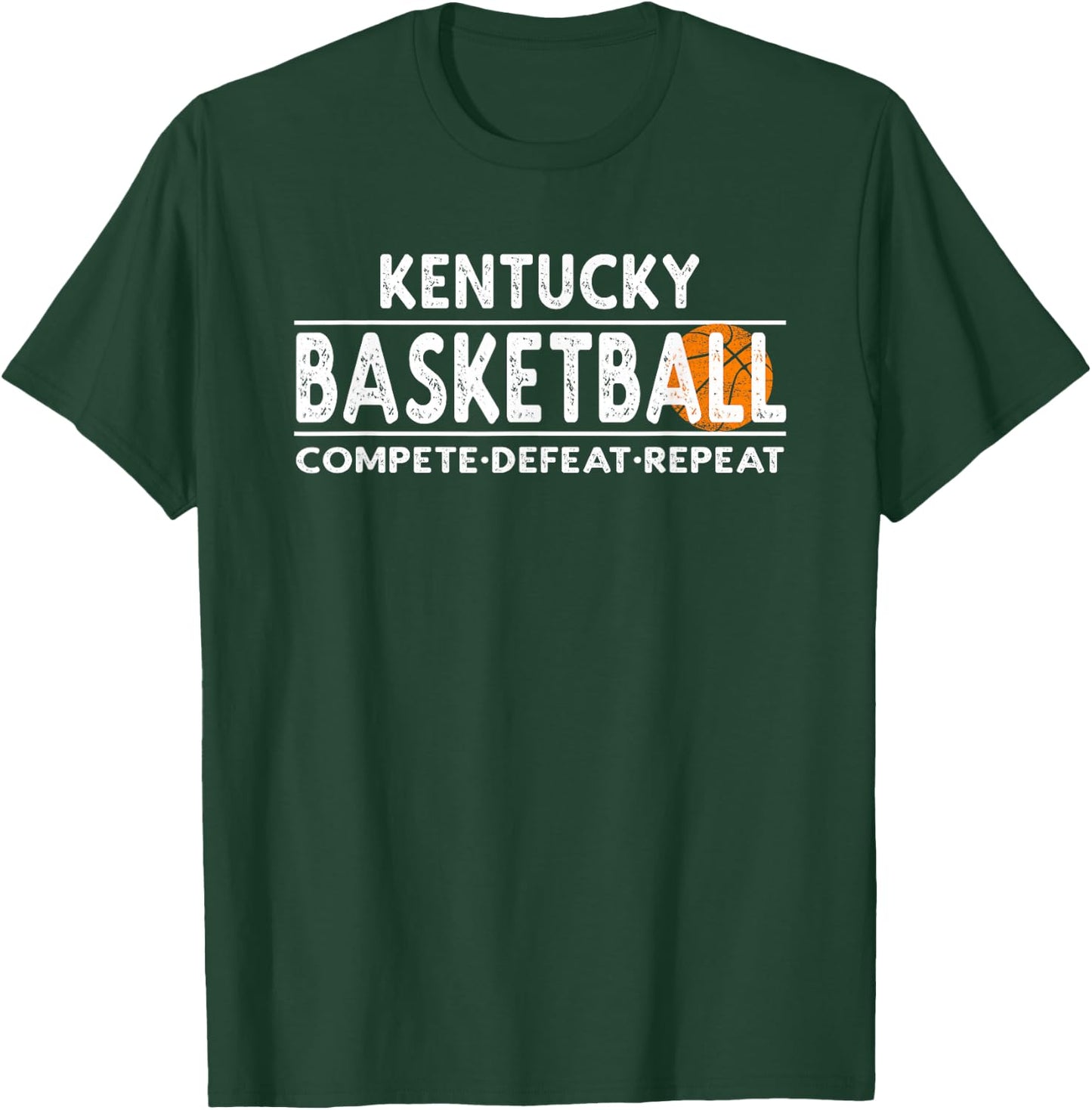 Kentucky Basketball - Compete Defeat Repeat T-Shirt - T-Shirt | Forest