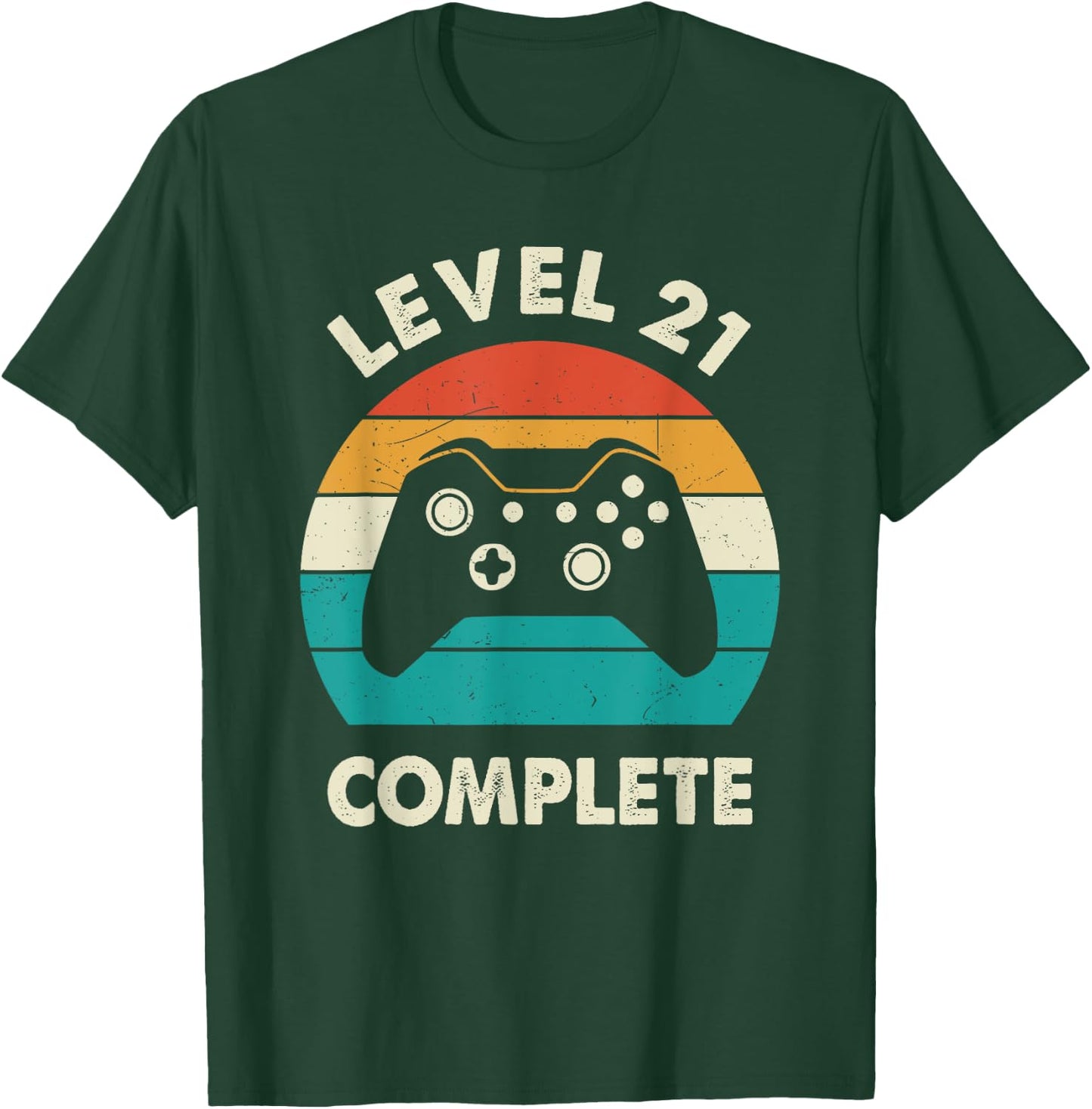 Level 21 Complete 21st Funny Wedding Anniversary For Couples T-Shirt - T-Shirt | Forest