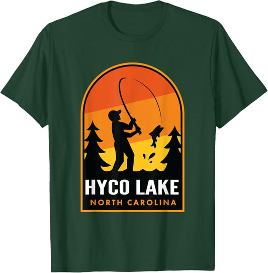 Hyco Lake North Carolina Fishing T-Shirt - T-Shirt | Forest