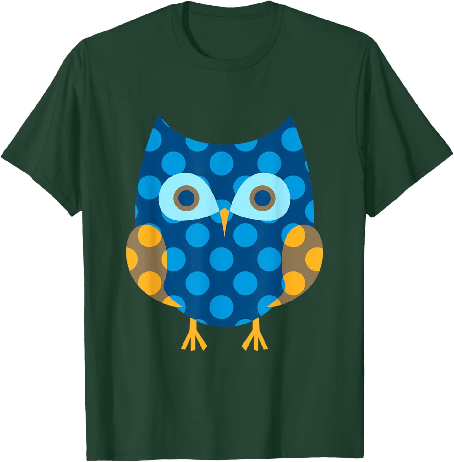 Dot Day Dotted Owl Colorful Make Mark Men Women Kids Teacher T-Shirt - T-Shirt | Forest
