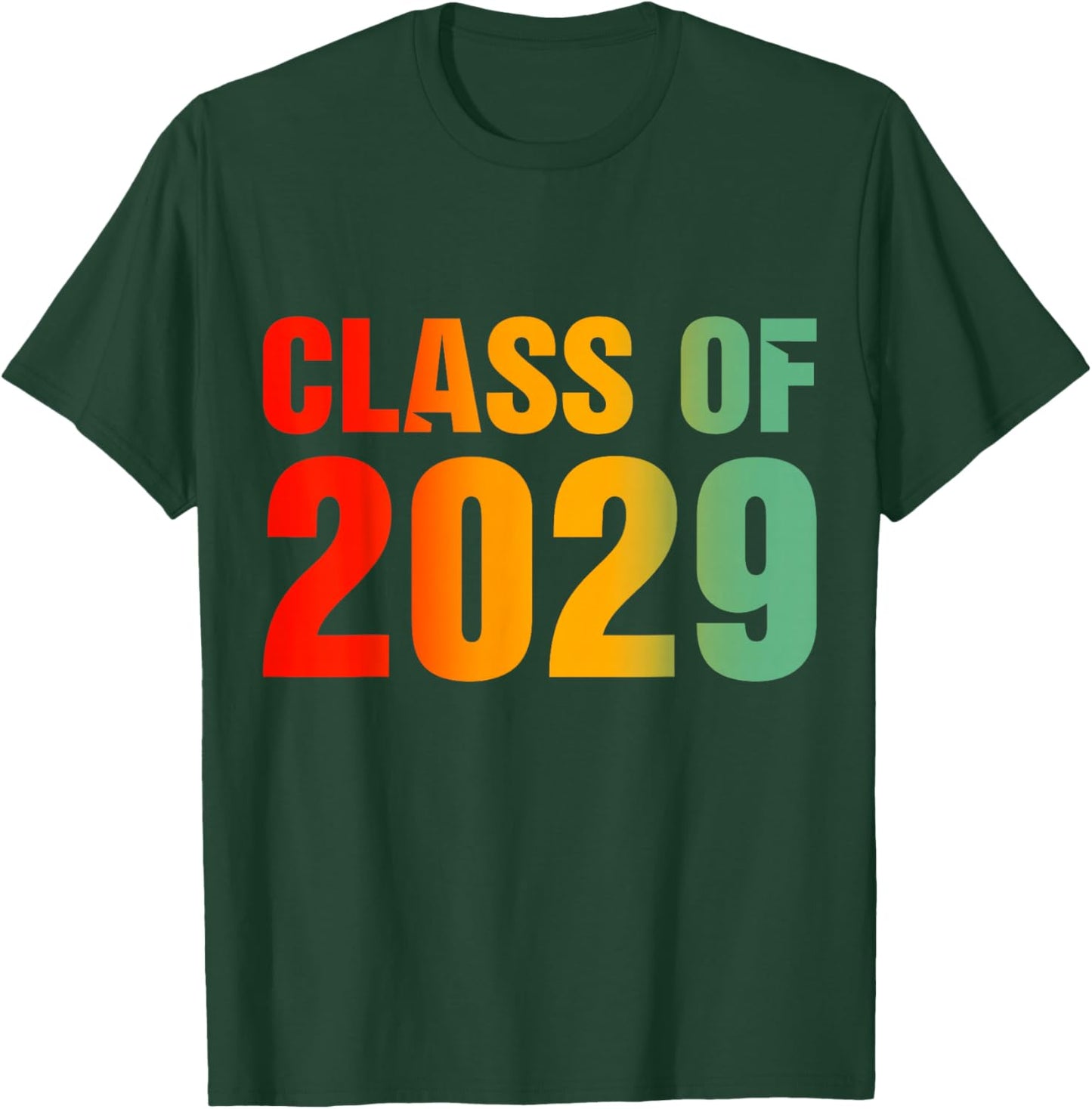 Class Of 2029 Grow With Me Graduation First Day Of School T-Shirt - T-Shirt | Forest