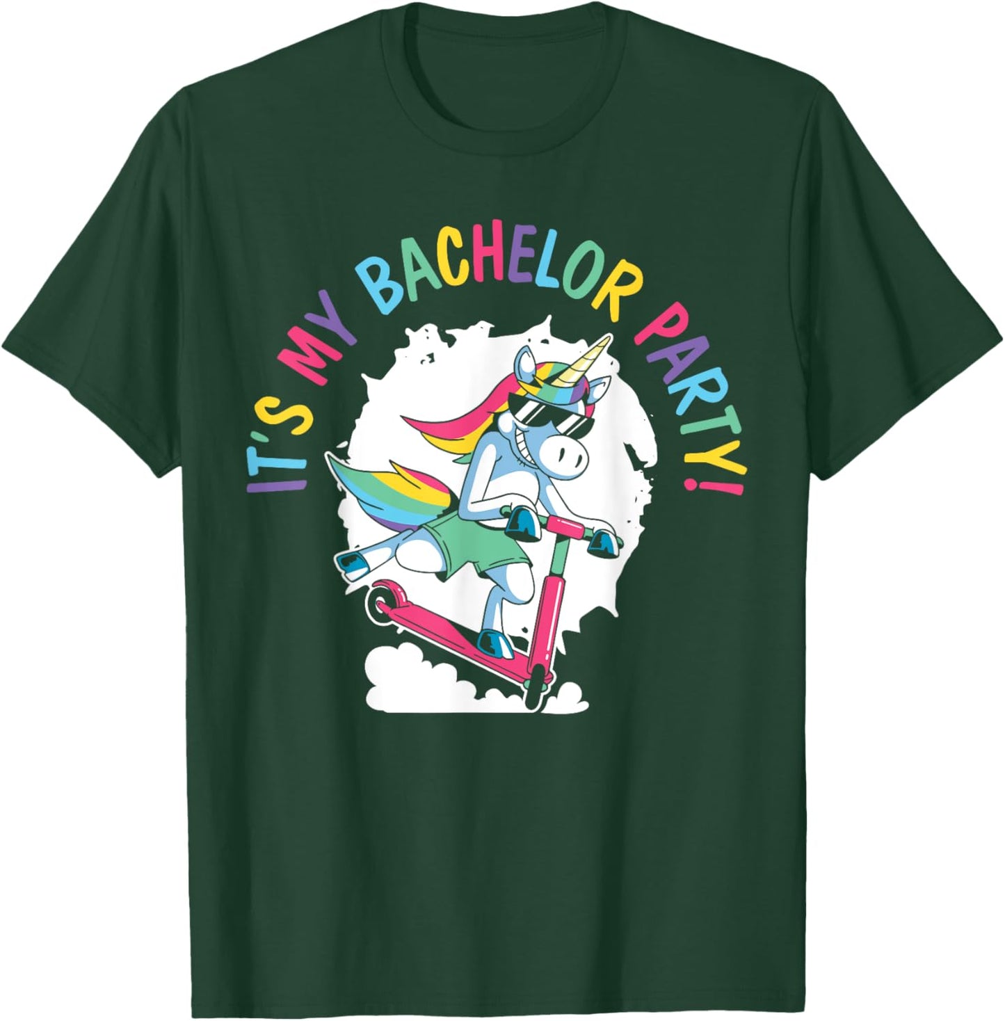 It's My Bachelor Party Unicorn Groom Marriage Wedding T-Shirt - T-Shirt | Forest