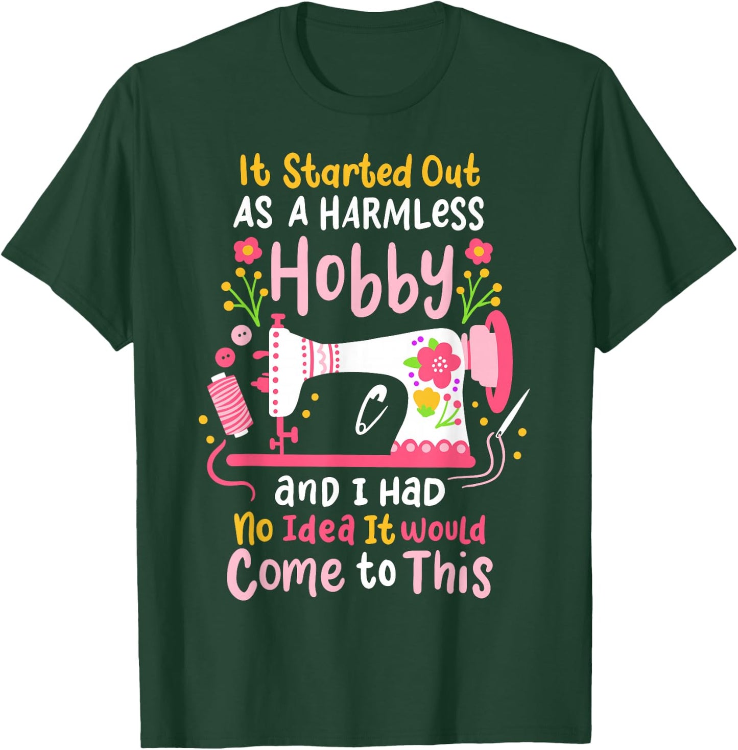 Sewing Quilting Quilt T-Shirt - T-Shirt | Forest