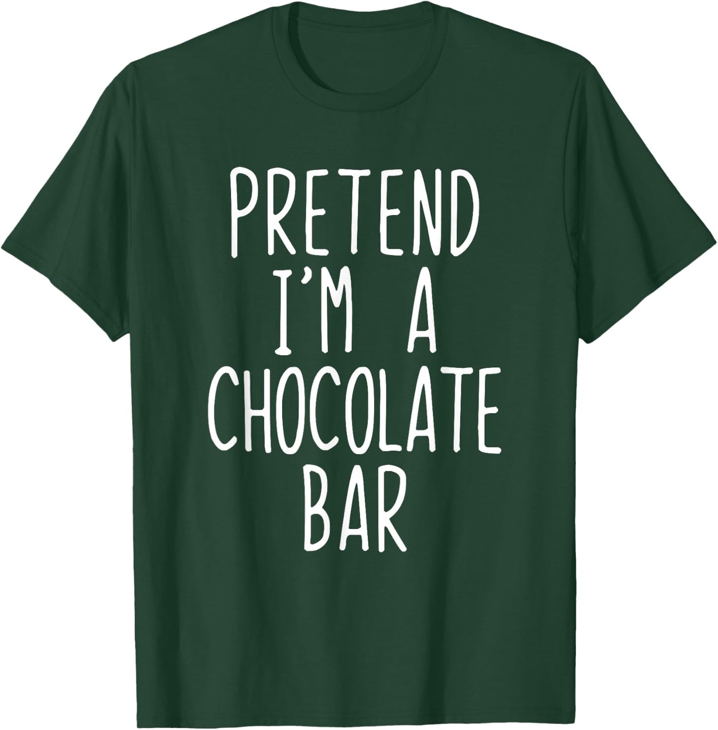 Pretend Im A Chocolate Bar Costume Halloween Lazy Adult Kids T-Shirt - T-Shirt | Forest
