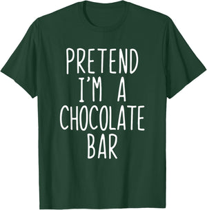 Pretend Im A Chocolate Bar Costume Halloween Lazy Adult Kids T-Shirt - T-Shirt | Forest