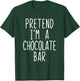 Pretend Im A Chocolate Bar Costume Halloween Lazy Adult Kids T-Shirt - T-Shirt | Forest