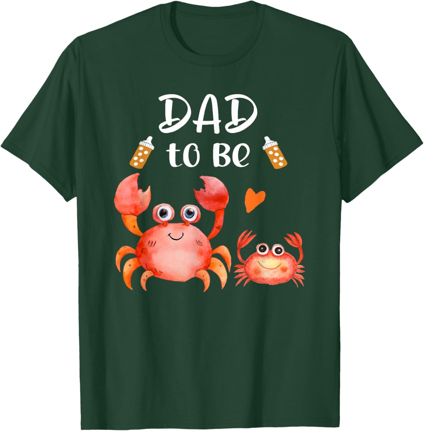 Dad To Be Crab Baby Shower For Boy Or Girl Ocean Animal T-Shirt - T-Shirt | Forest