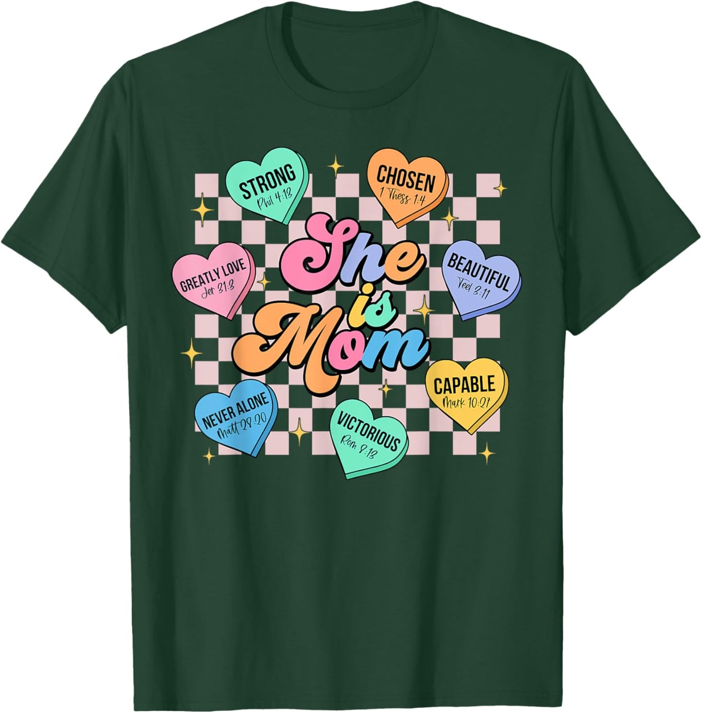 She Is Mom Christian Bible Verse Religious Mother's Day T-Shirt - T-Shirt | Forest