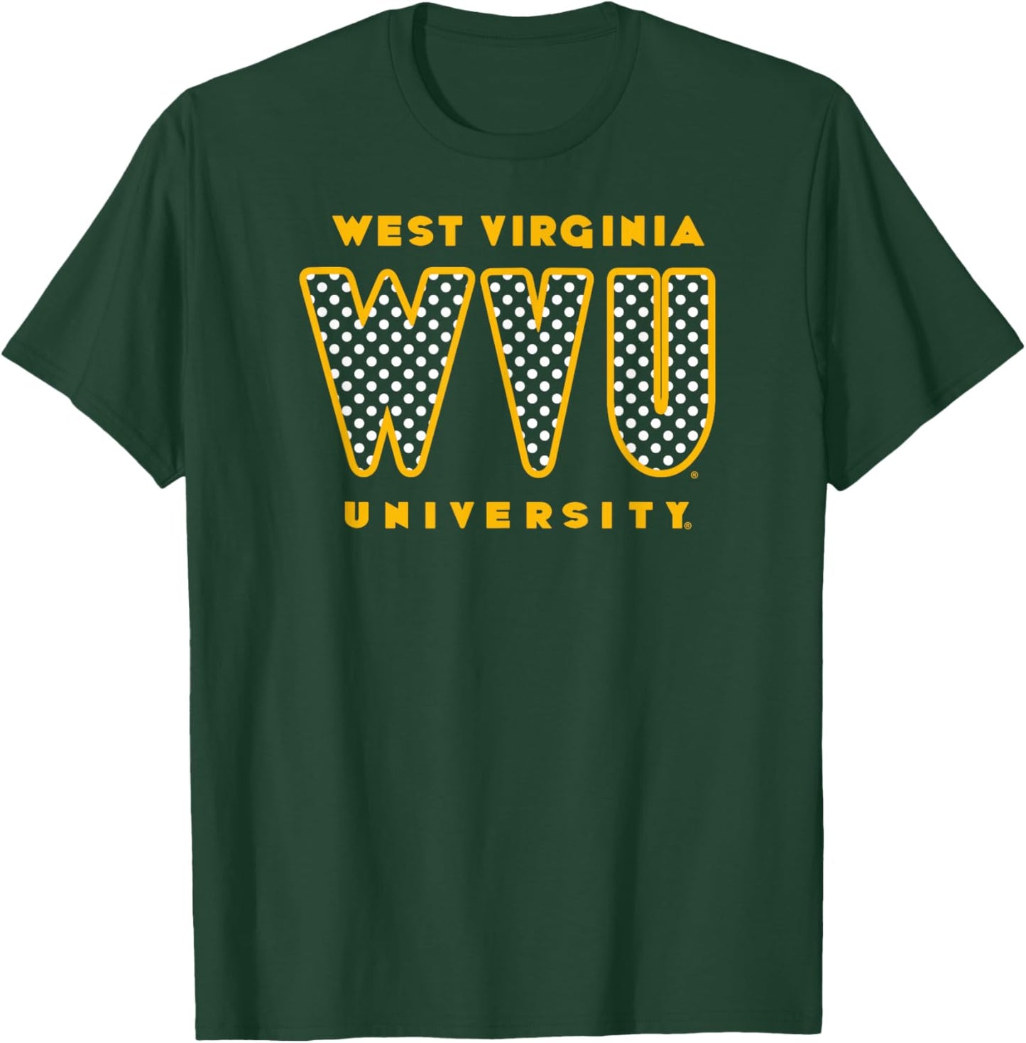 West Virginia Mountaineers Polka Dots Navy T-Shirt - T-Shirt | Forest