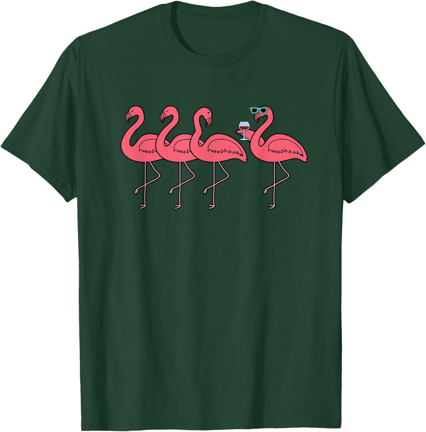 Flamingo Wine Tasting Gifts T-Shirt - T-Shirt | Forest