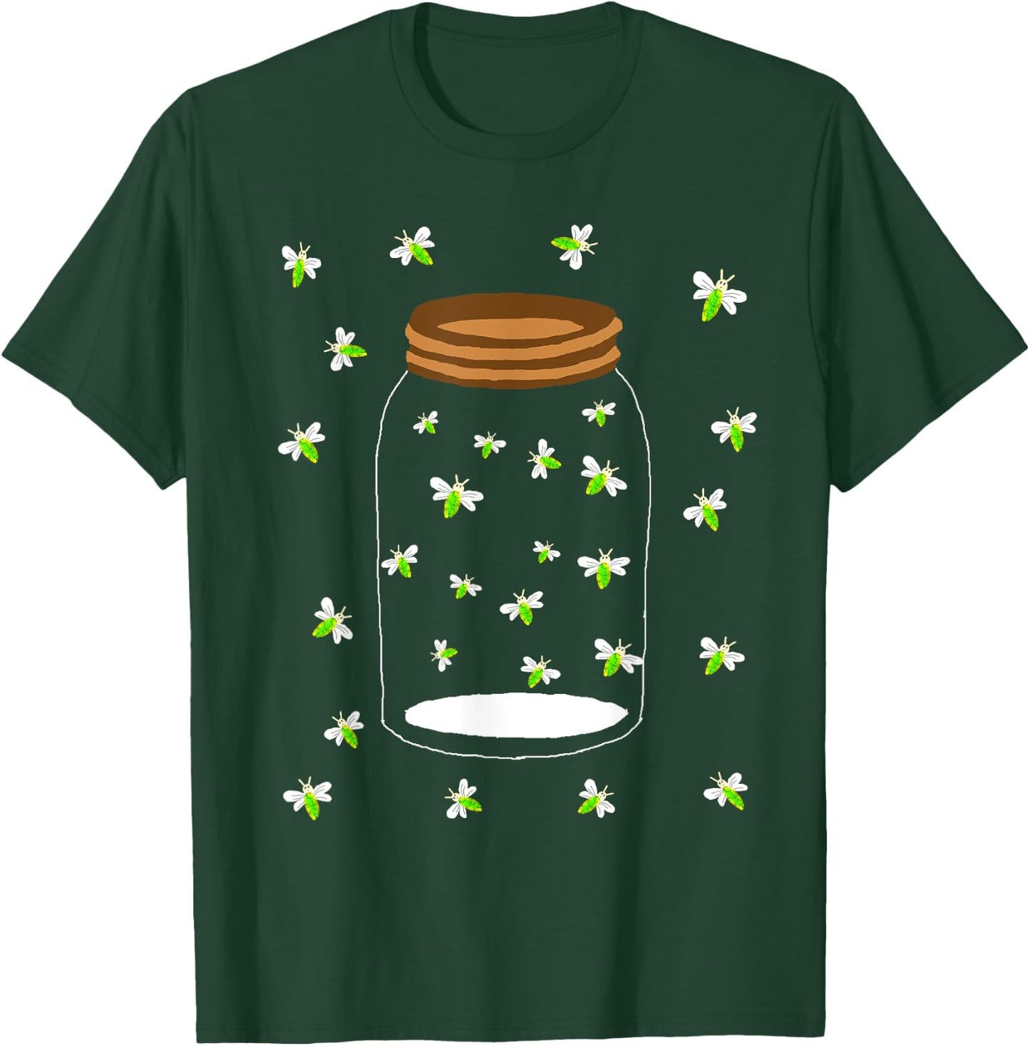 Fireflies Bugs in A Jar Firefly Lightning Insects T-Shirt - T-Shirt | Forest