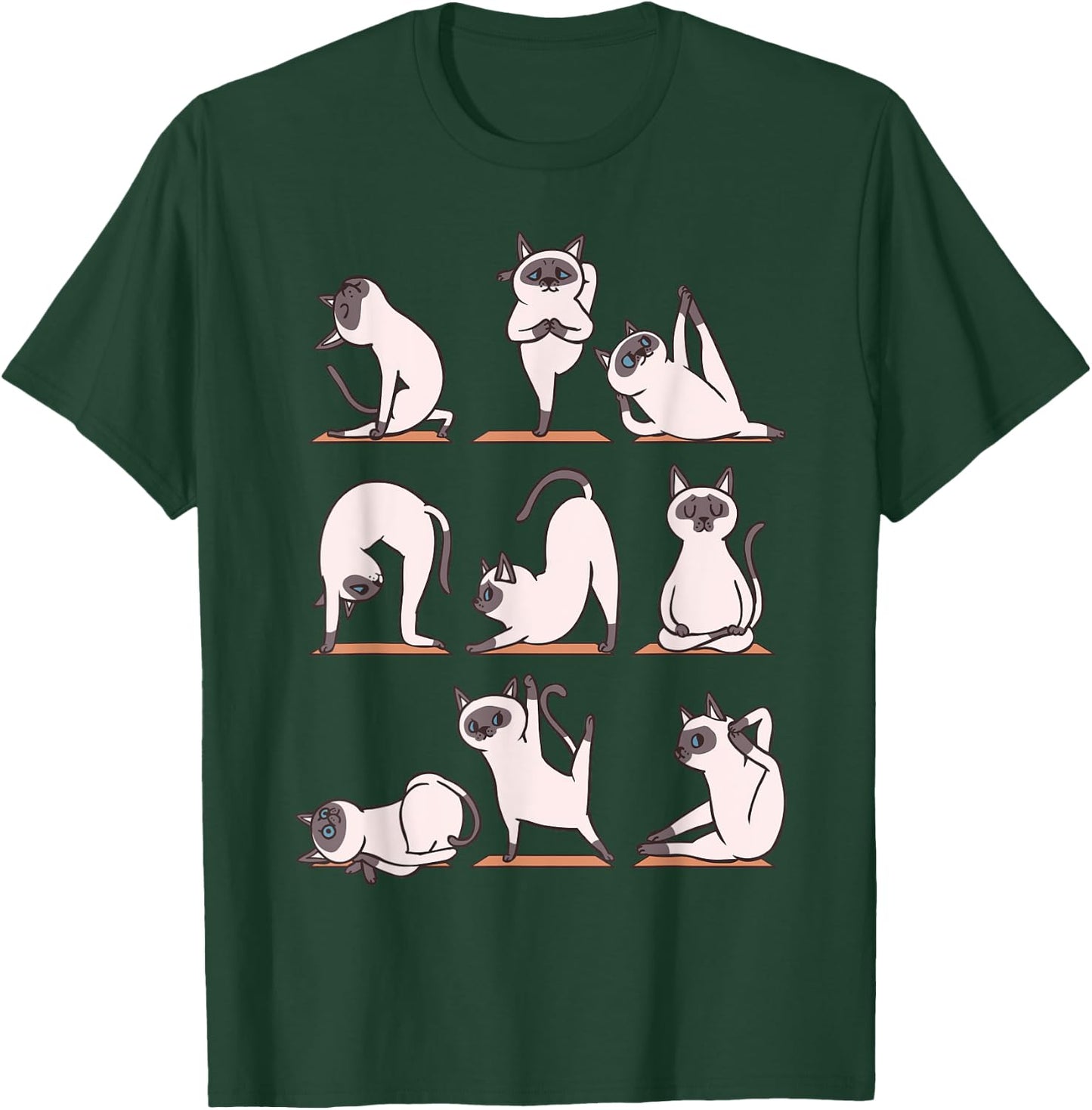 Siamese Cat Yoga T-Shirt - T-Shirt | Forest