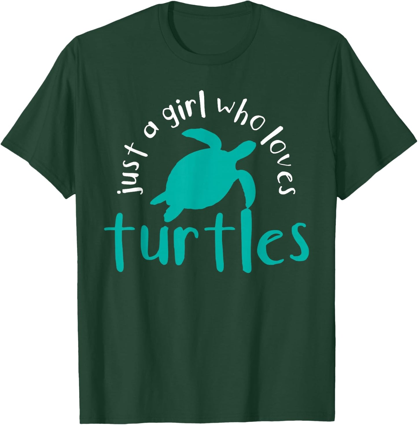 Turtle For Girls Who Love Turtles Gift Diving Present T-Shirt - T-Shirt | Forest