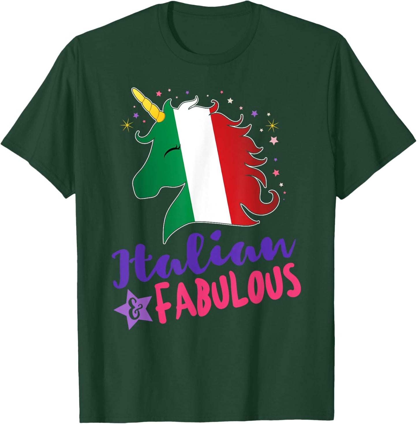 Italian Pride Gift Italian Unicorn T-Shirt - T-Shirt | Forest