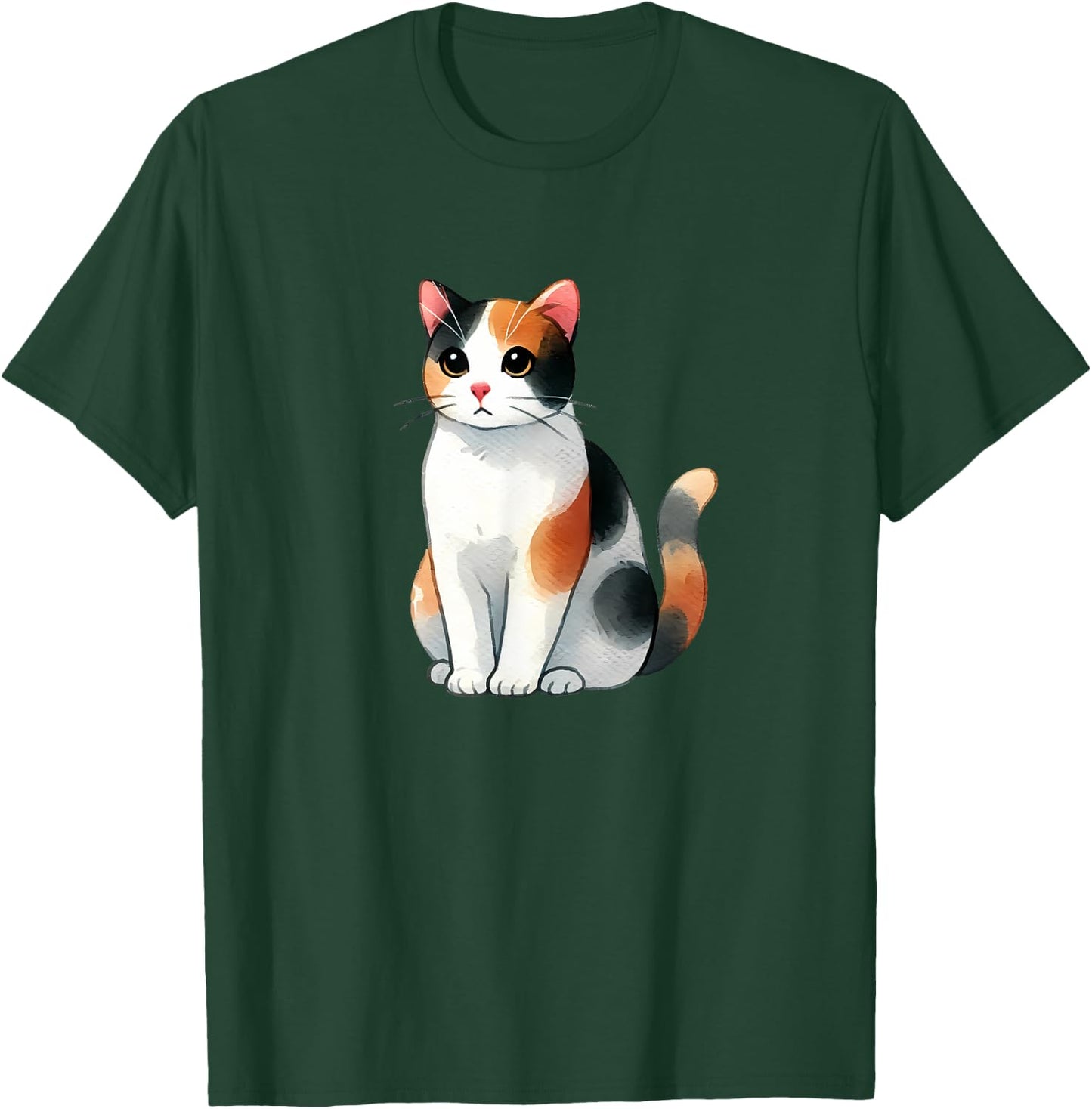 Cute Calico Cat Women Kids T-Shirt - T-Shirt | Forest