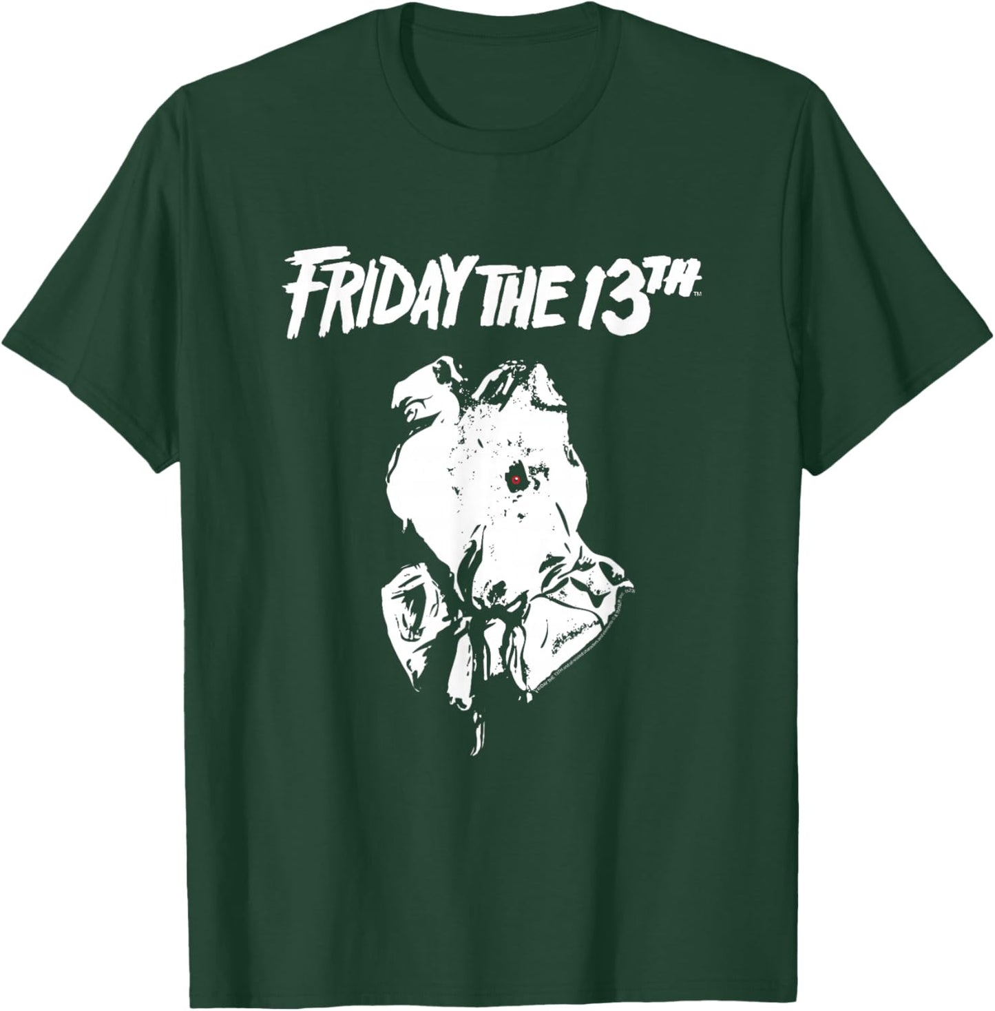 Friday The 13th: Part 2 White Logo & Mask T-Shirt - T-Shirt | Forest