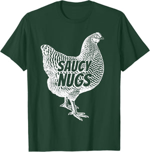 Funny Saucy Nugs Chicken Boneless Wings T-Shirt - T-Shirt | Forest