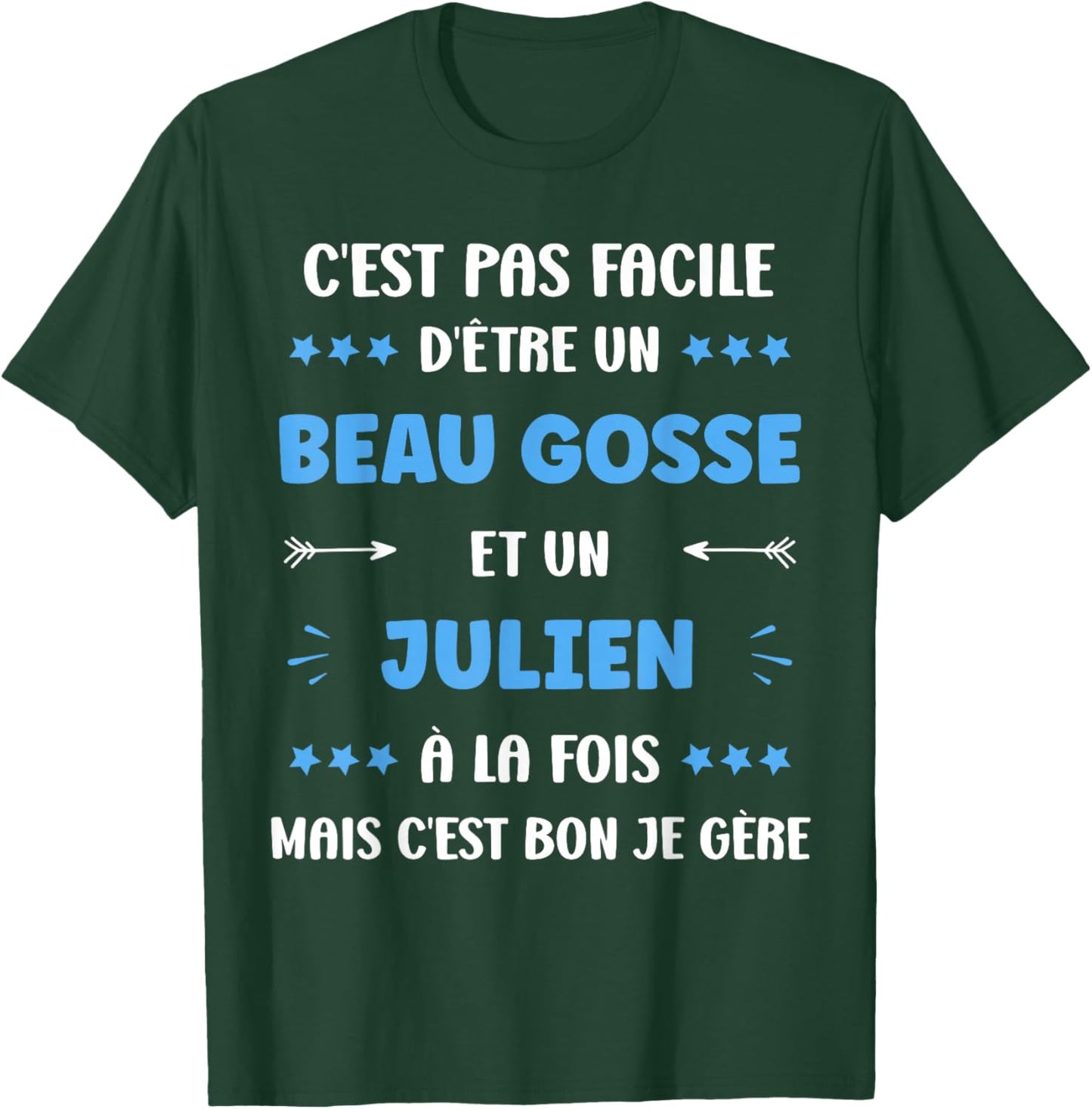 Beau gosse Super Julien Boys Humour Name Julien , Black, S T-Shirt - T-Shirt | Forest