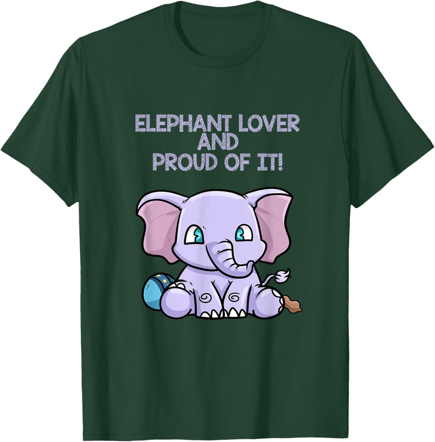 Elephant Lover And Proud Of It Colorful Graphic T-Shirt - T-Shirt | Forest