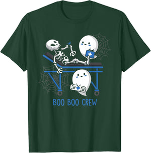 Boo Boo Crew Ghost Doctor Paramedic EMT Nurse Halloween T-Shirt - T-Shirt | Forest