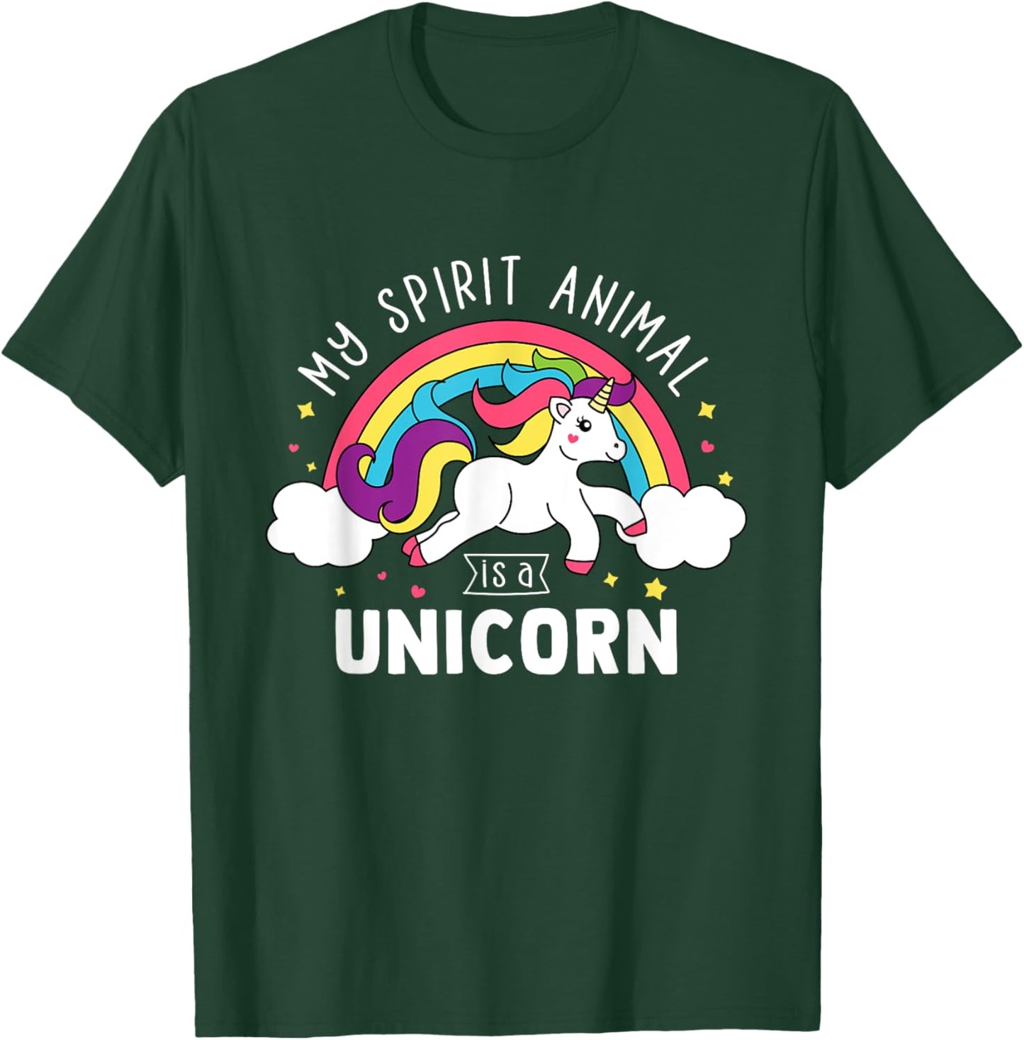 My Spirit Animal Is A Unicorn - Cute Unicorn Gift T-Shirt - T-Shirt | Forest