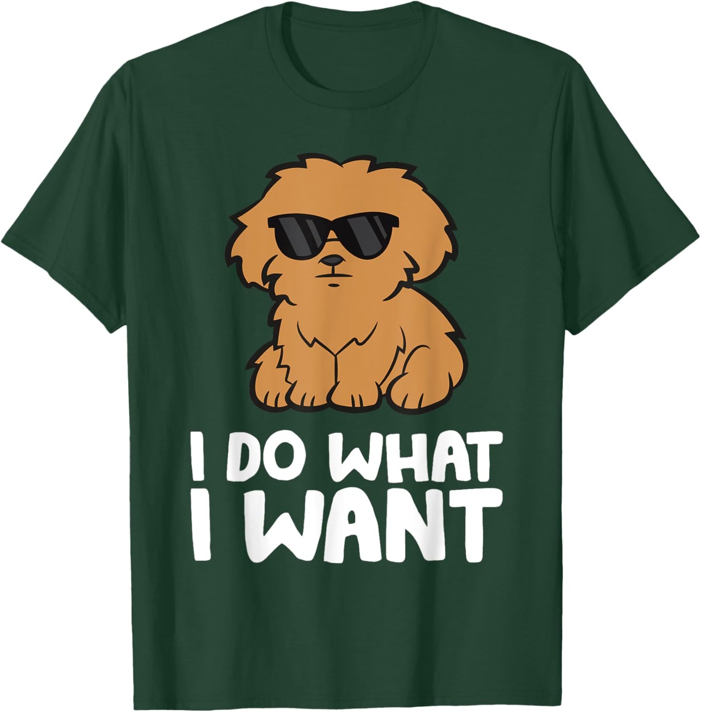 Maltipoo Dog I Do What I Want Funny Maltipoo Men Women Kids T-Shirt - T-Shirt | Forest