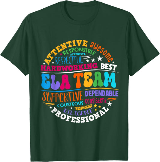 ELA Team Specialist Teacher English Language Arts T-Shirt - T-Shirt | Forest