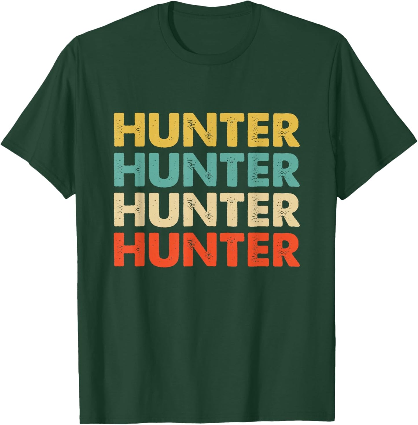 Hunter Name Shirts & Gifts Hunter Name -Adults Multicolor Small T-Shirt - T-Shirt | Forest