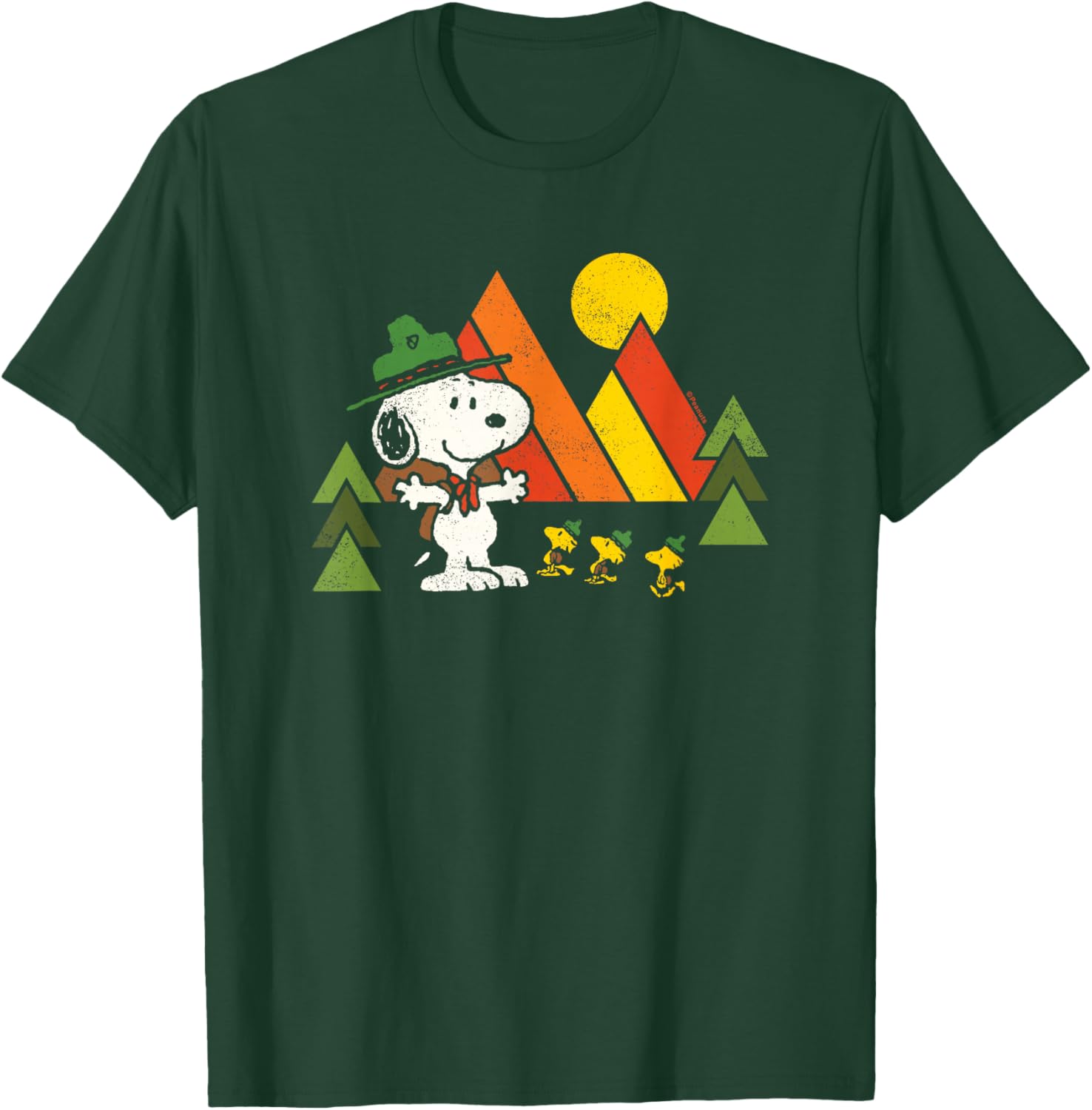 Peanuts - Retro Trailblazers T-Shirt - T-Shirt | Forest