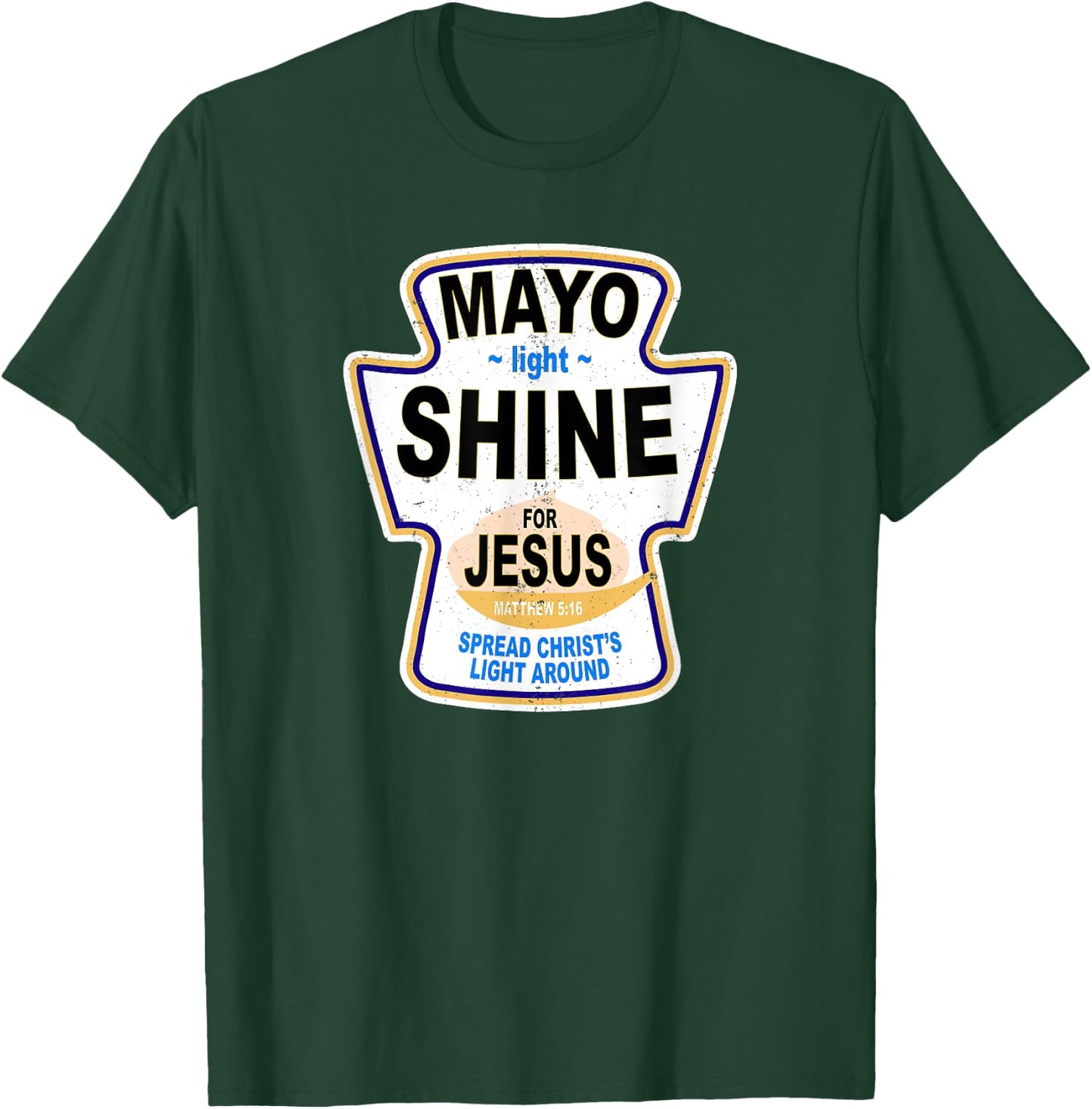 Grunge Christian Mayo Light Shine Jesus T-Shirt - T-Shirt | Forest