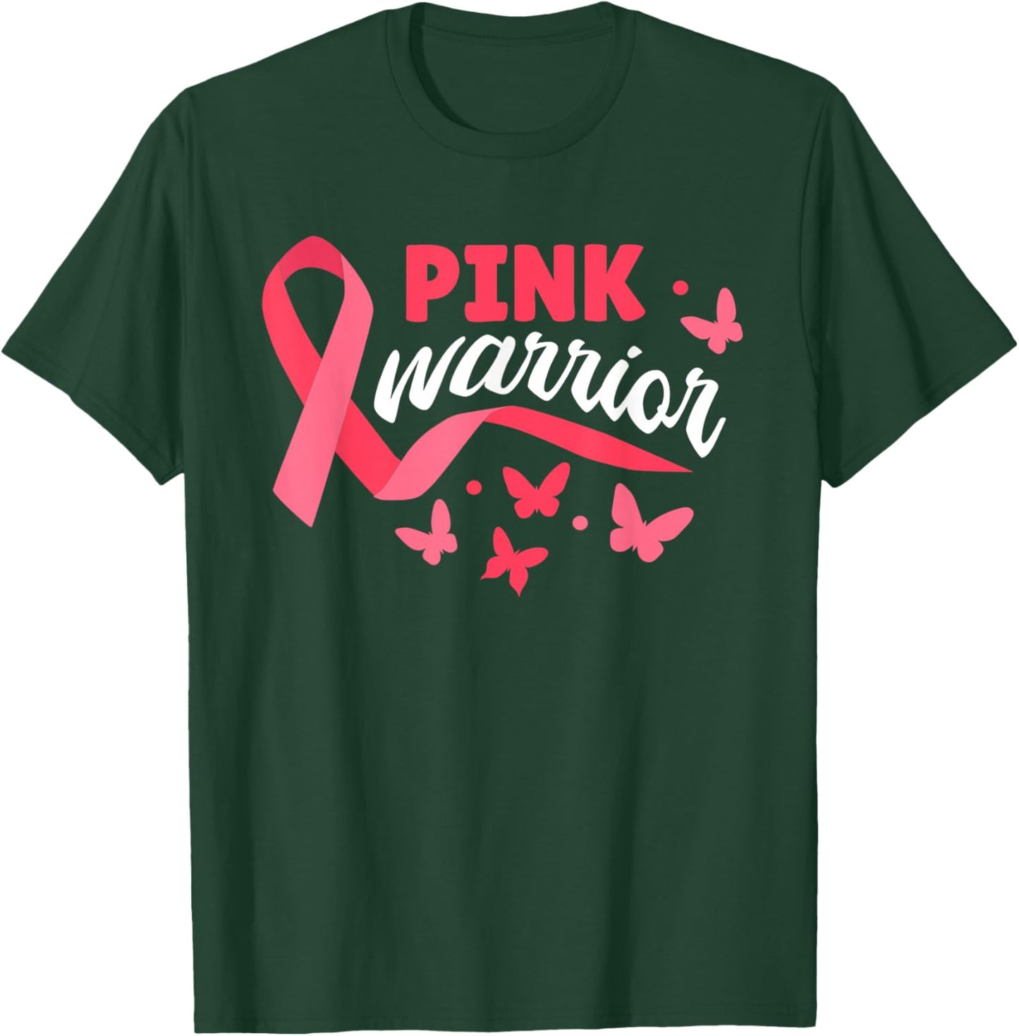 Women Breast Cancer Pink Warrior Shirts, Pink Ribbon Fighter T-Shirt - T-Shirt | Forest