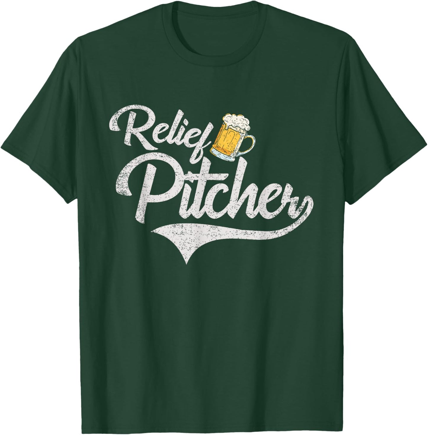 Relief Pitcher Beer and Baseball Funny T-Shirt - T-Shirt | Forest