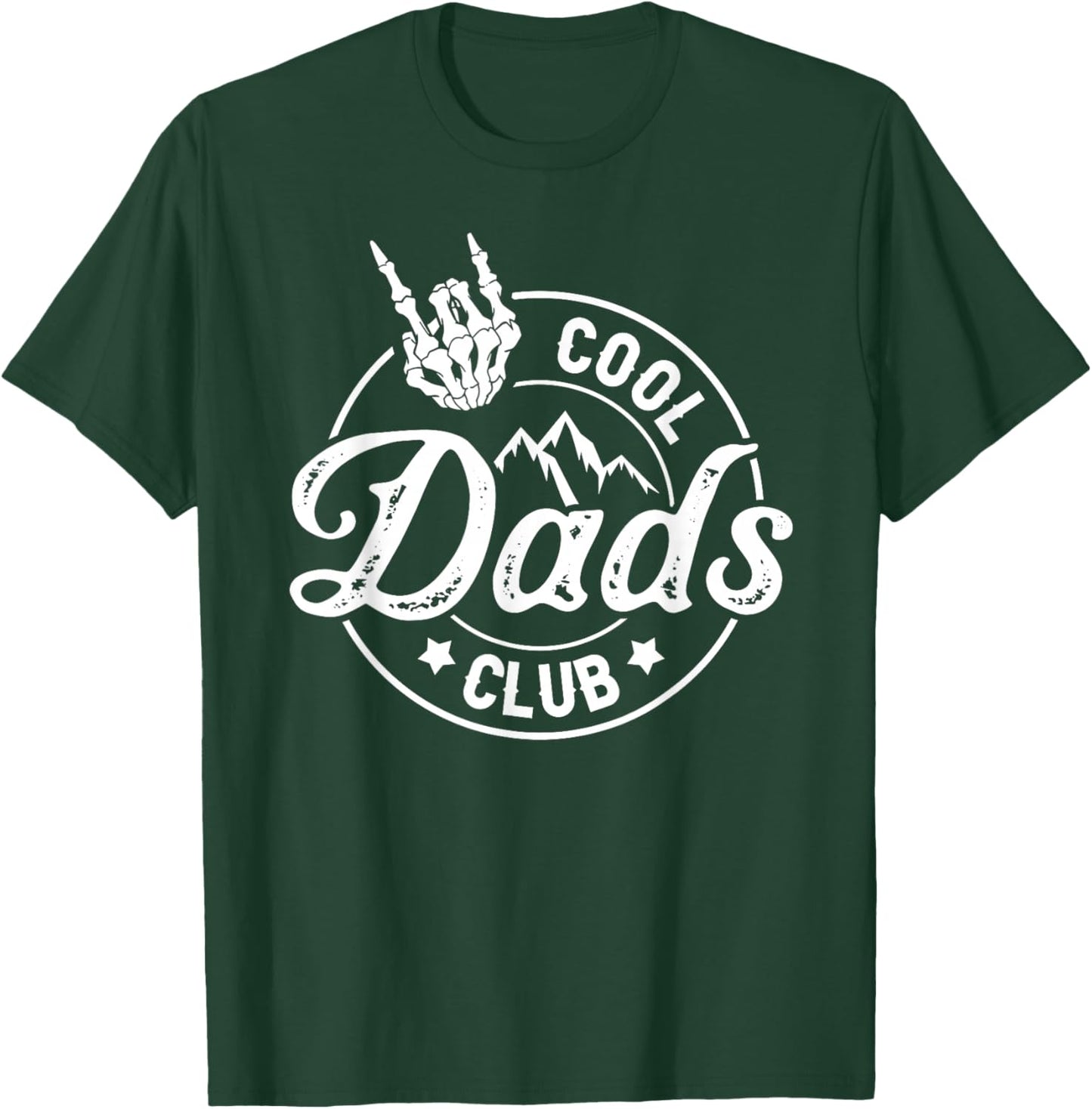 Funny Dad Fathers Day Cool Dads Club Skeleton Hand T-Shirt - T-Shirt | Forest